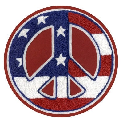 Full size Peace Sign  Chenille Patch