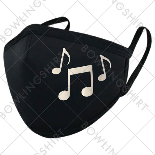 Musical note mask - let people hear you sing!! Black Mask #65