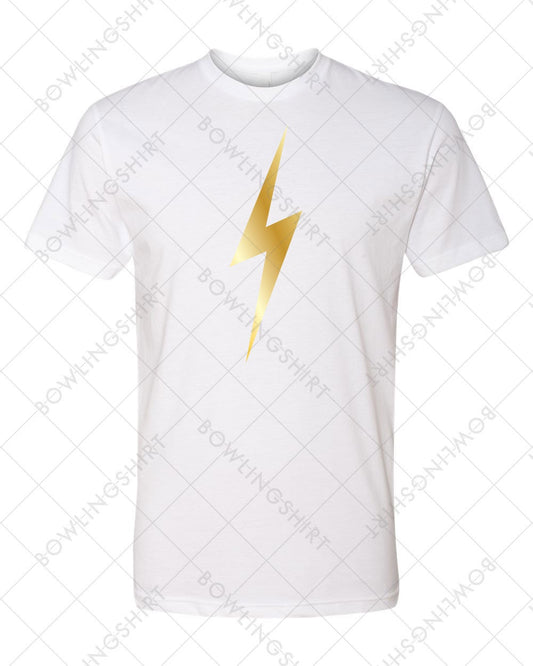 Metallic Lightning Bolt White Next Level  T-shirt Great gift!  6210 design 132
