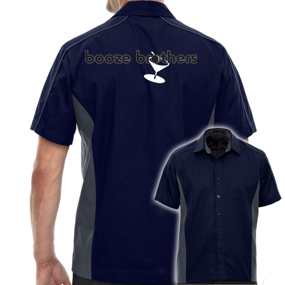 Booze Brothers Classic Retro Bowling Shirt - The Muckler - Includes Embroidered Name