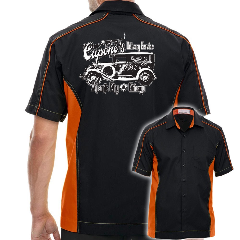 Capone's Delivery Service Classic Retro Bowling Shirt - The Muckler - Includes Embroidered Name
