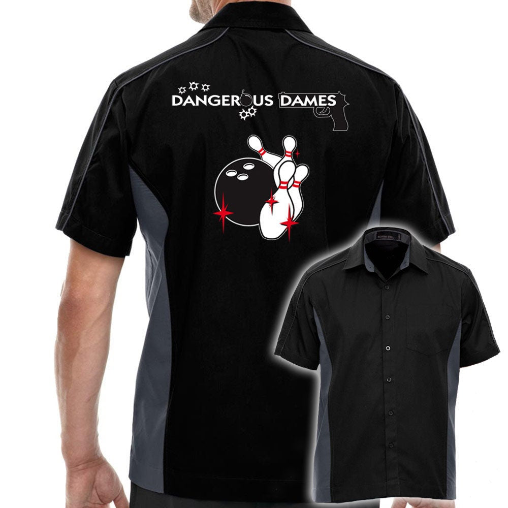 Dangerous Dames Classic Retro Bowling Shirt - The Muckler - Includes Embroidered Name