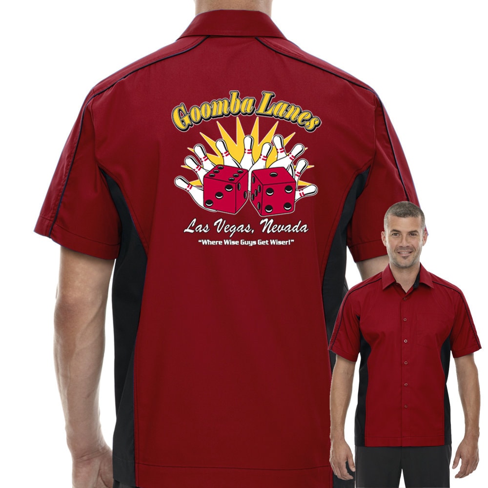 Goomba Lanes Classic Retro Bowling Shirt - The Muckler - Includes Embroidered Name #123