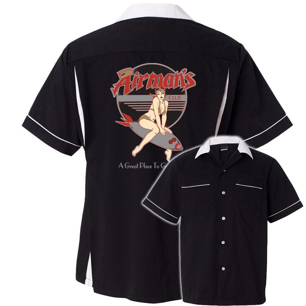 Airman's Classic Retro Bowling Shirt- Classic 2.0 - Includes Embroidered Name