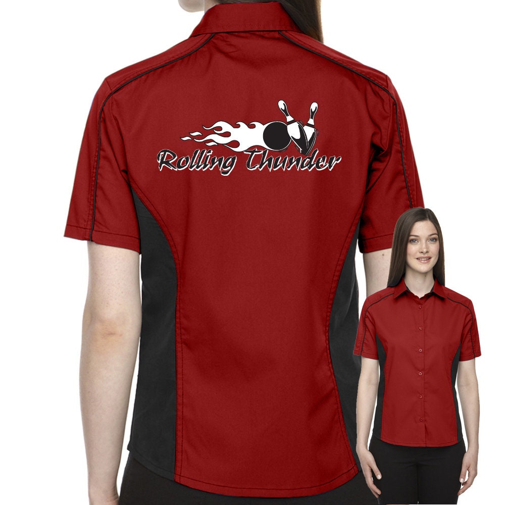Rolling Thunder Classic Retro Bowling Shirt - The Muckler (Ladies) - Includes Embroidered Name