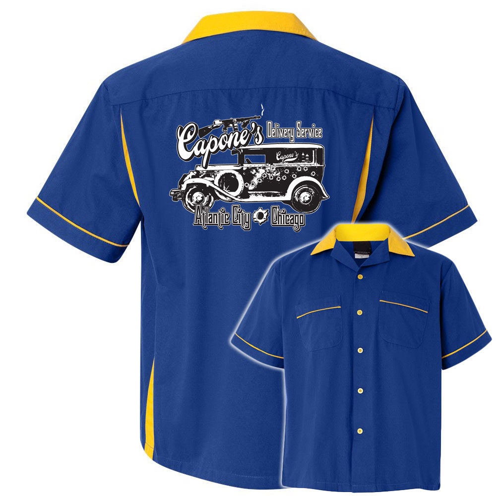 Capones Delivery Service Classic Retro Bowling Shirt- Classic 2.0 - Includes Embroidered Name