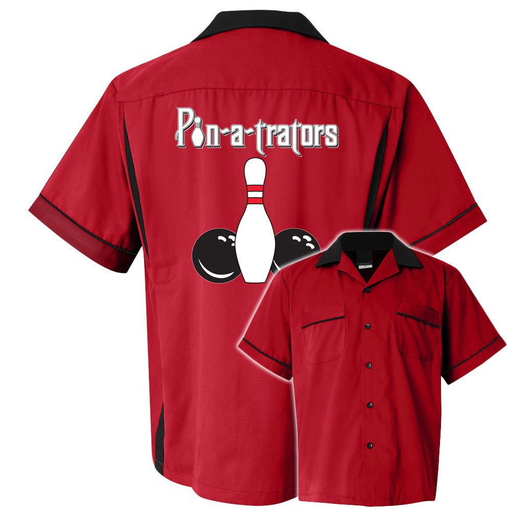 Pin-A-Trators Classic Retro Bowling Shirt - Classic 2.0 - Includes Embroidered Name