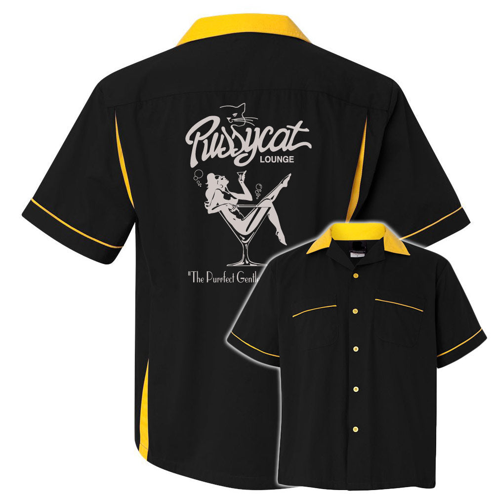 Pussycat Lounge Classic Retro Bowling Shirt- Classic 2.0 - Includes Embroidered Name