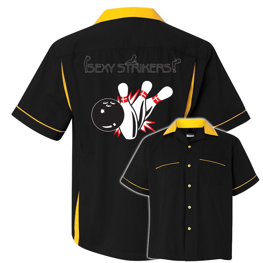 Sexy Strikers Classic Retro Bowling Shirt- Classic 2.0 - Includes Embroidered Name