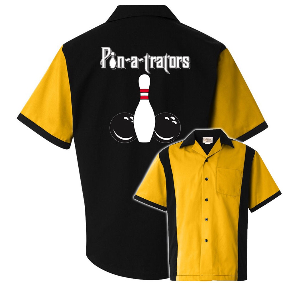 Pin-A-Trators Classic Retro Bowling Shirt - Retro Two - Includes Embroidered Name