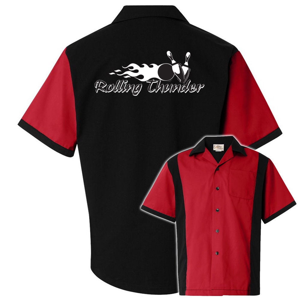 Rolling Thunder Classic Retro Bowling Shirt - Retro Two - Includes Embroidered Name