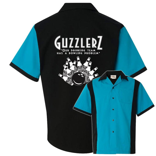 Guzzlers Classic Retro Bowling Shirt - Retro Two - Includes Embroidered Name #124