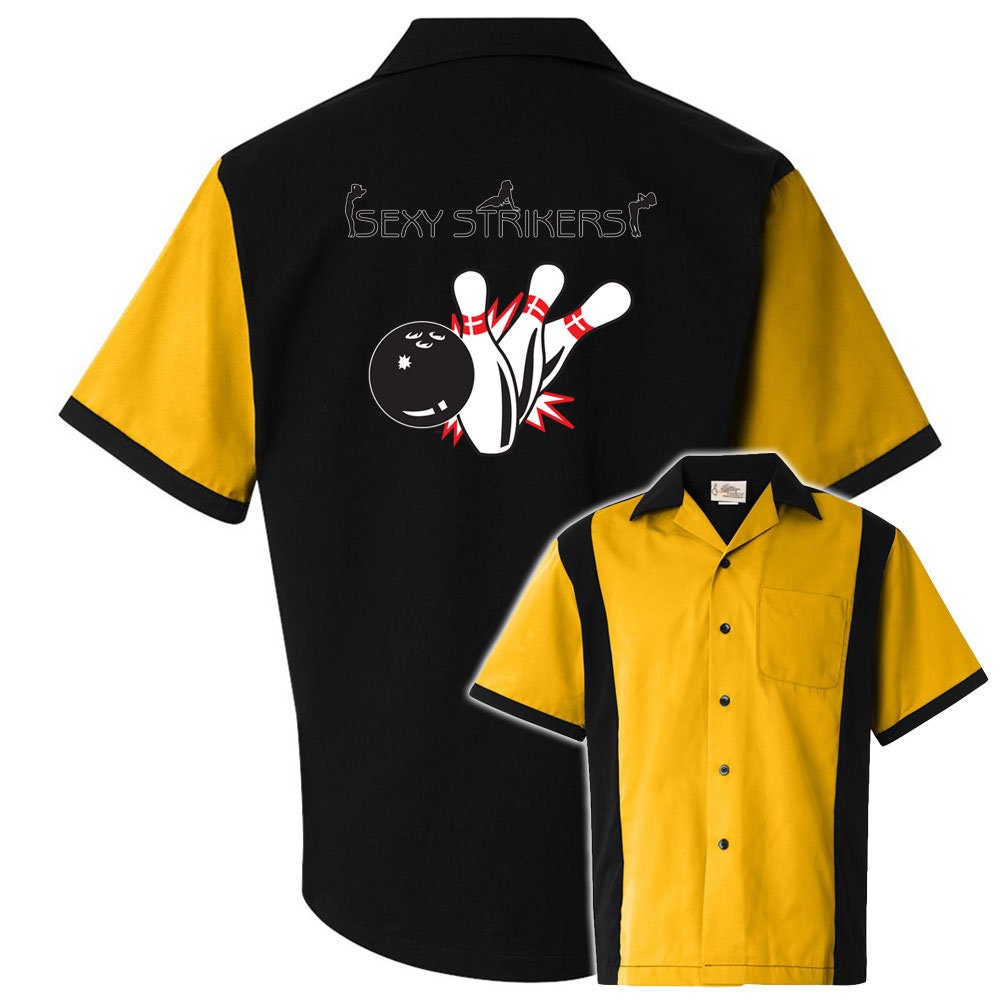 Sexy Strikers Classic Retro Bowling Shirt - Retro Two - Includes Embroidered Name