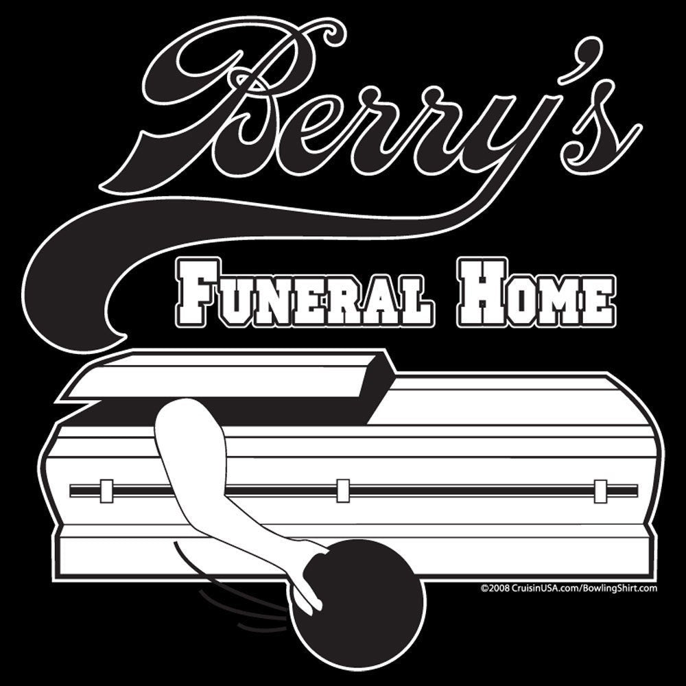 Berry's Funeral Home Classic Retro Bowling Shirt - Swing Master 2.0 - Includes Embroidered Name #119