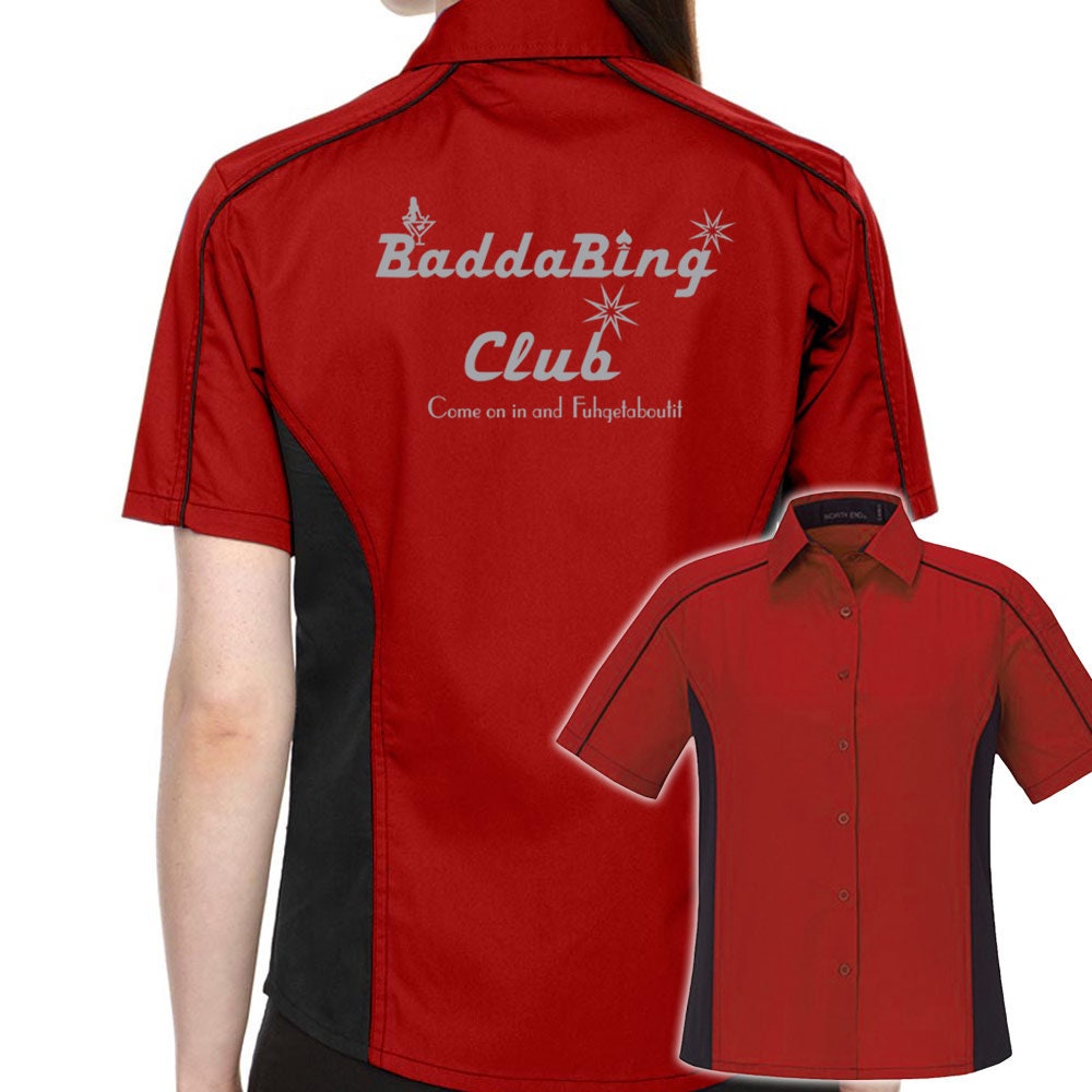 Baddabing Club Classic Retro Bowling Shirt - The Muckler (Ladies) - Includes Embroidered Name #118