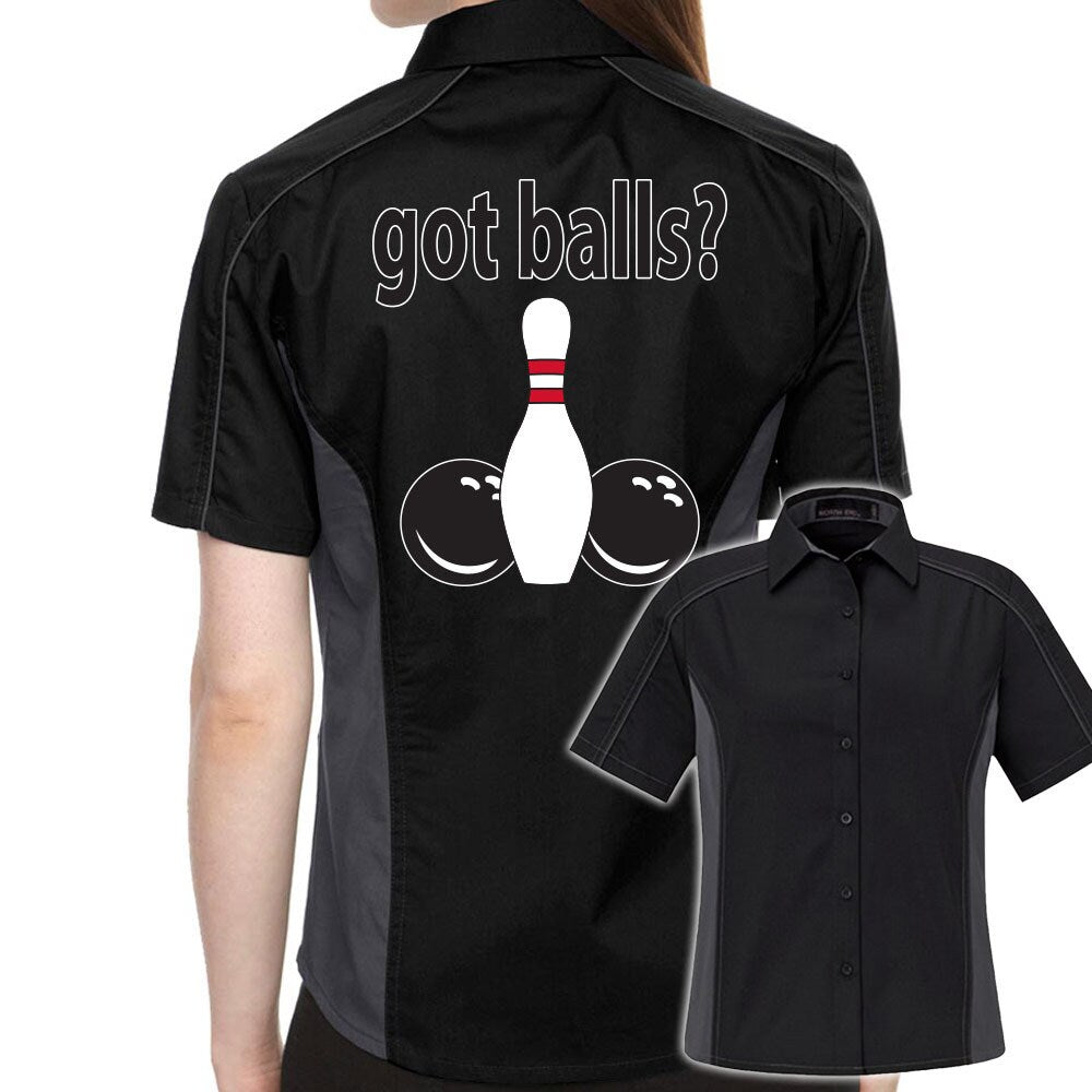 Got Balls Classic Retro Bowling Shirt- The Muckler (Ladies) - Includes Embroidered Name