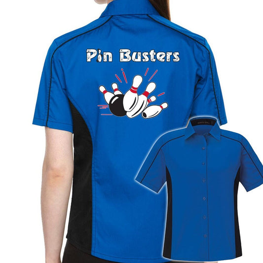 Pin Busters Classic Retro Bowling Shirt- The Muckler (Ladies) - Includes Embroidered Name