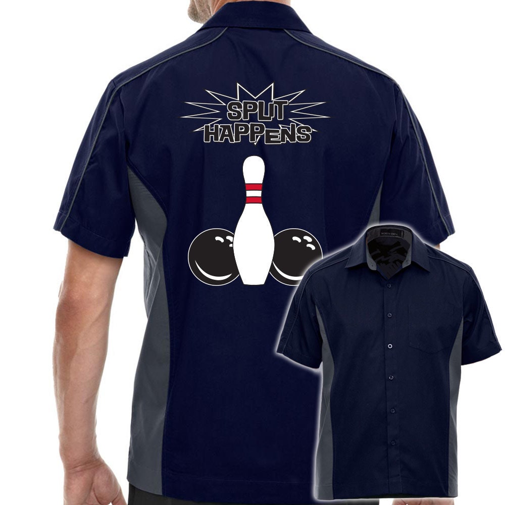 Split Happens Classic Retro Bowling Shirt - The Muckler - Includes Embroidered Name