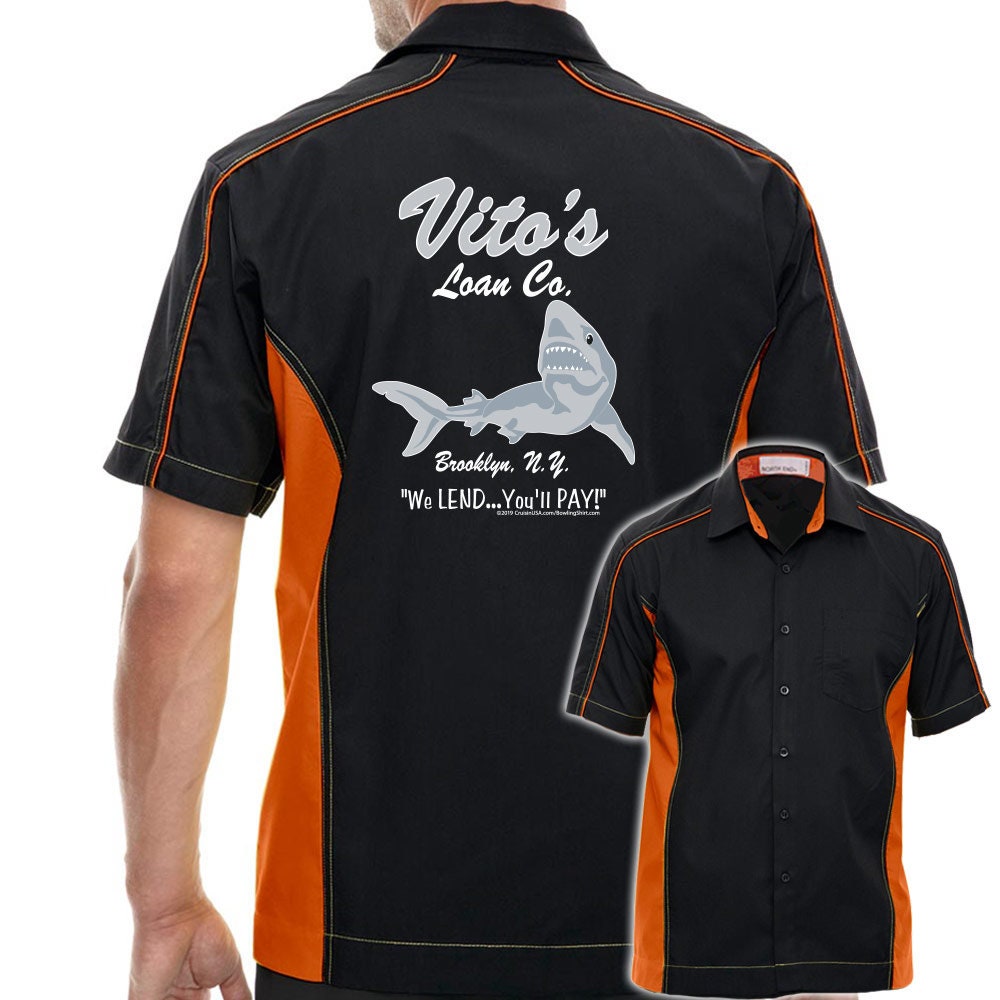 Vito's Loan Co. Classic Retro Bowling Shirt - The Muckler - Includes Embroidered Name
