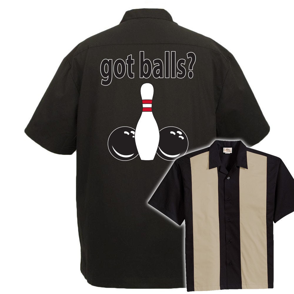 Got Balls Classic Retro Bowling Shirt - The Player - Includes Embroidered Name