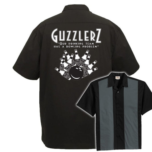 Guzzlers Classic Retro Bowling Shirt - The Player - Includes Embroidered Name