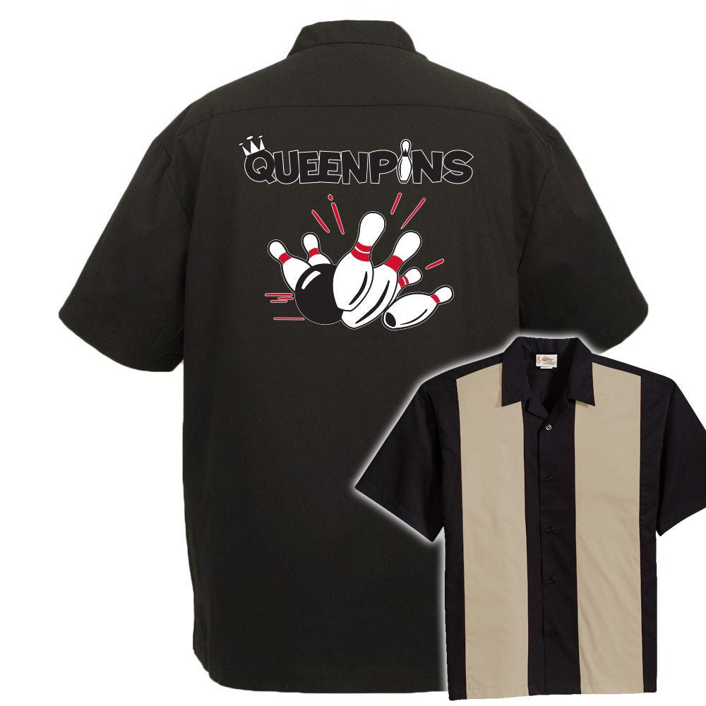Queenpins Classic Retro Bowling Shirt - The Player - Includes Embroidered Name