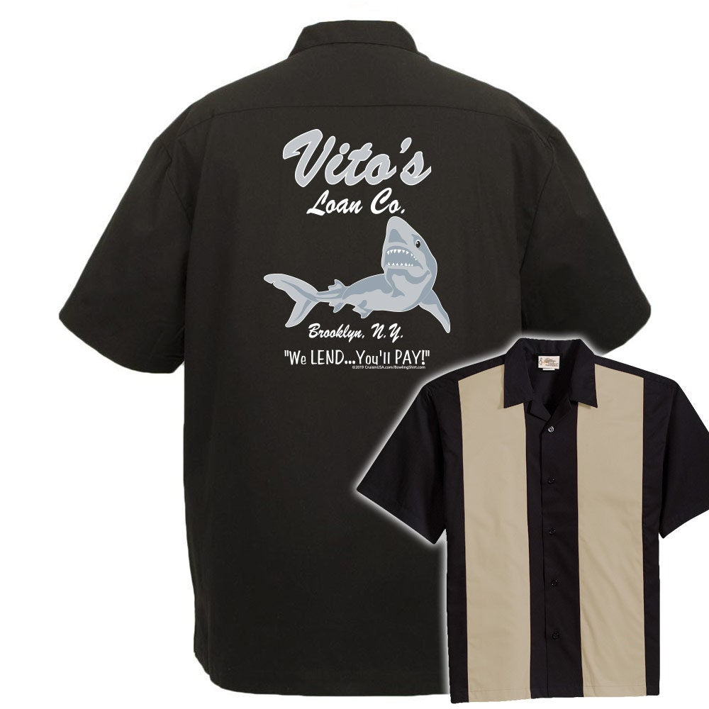 Vito's Loan Co. Classic Retro Bowling Shirt - The Player - Includes Embroidered Name