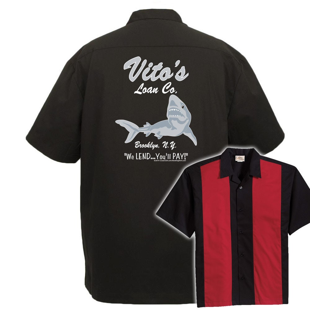Vito's Loan Co. Classic Retro Bowling Shirt - The Player - Includes Embroidered Name