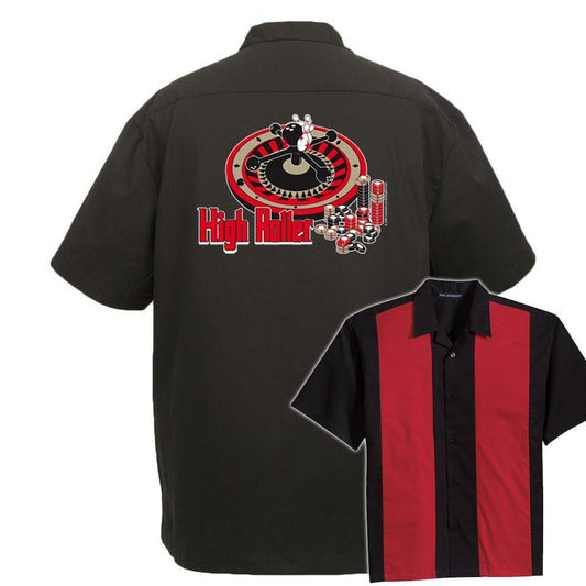 High Roller Classic Retro Bowling Shirt - The Player - Includes Embroidered Name