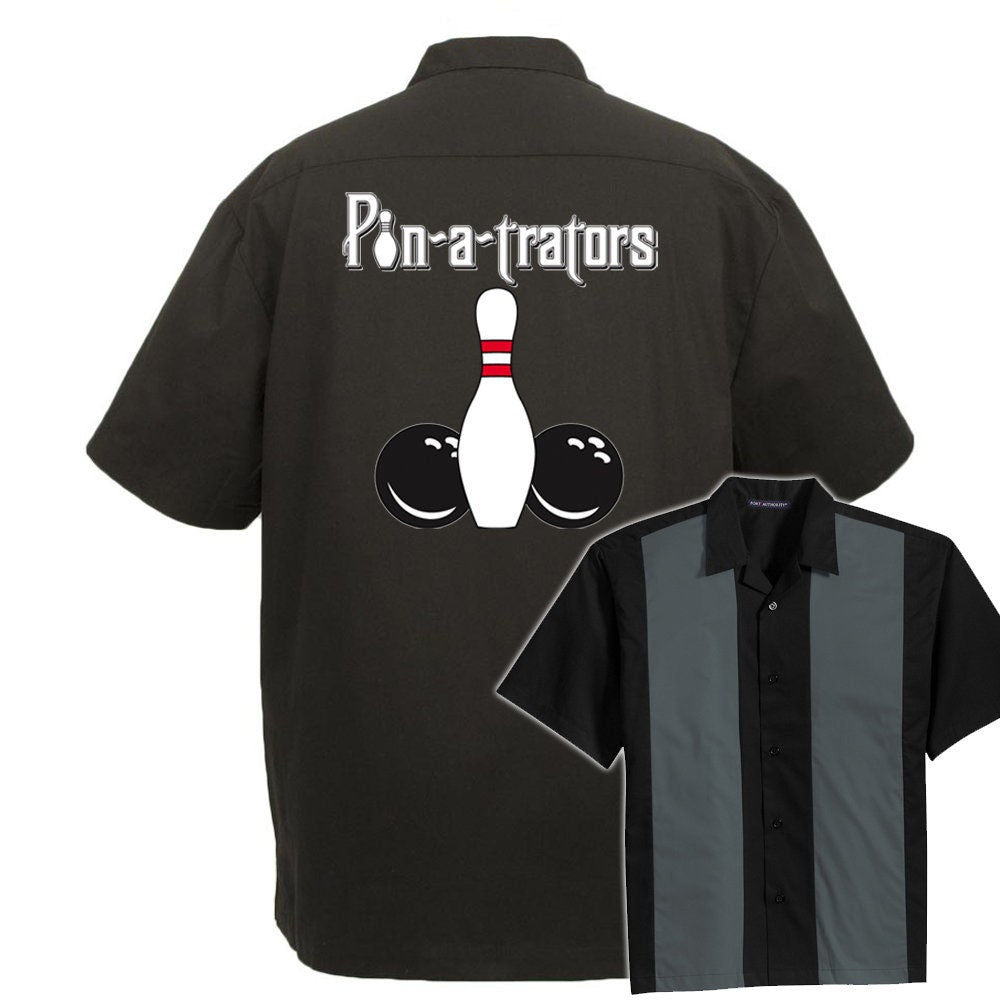 Pin-A-Trators Classic Retro Bowling Shirt - The Player - Includes Embroidered Name