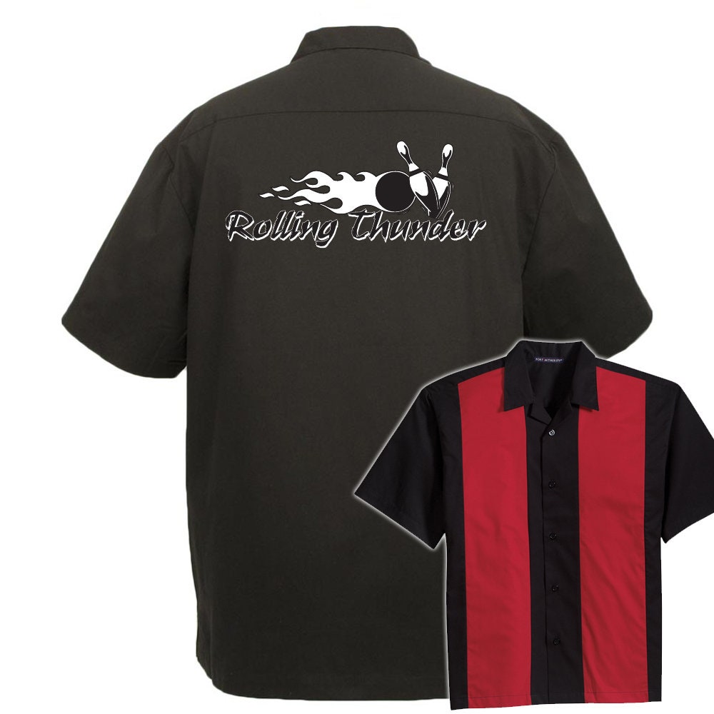 Rolling Thunder Classic Retro Bowling Shirt - The Player - Includes Embroidered Name
