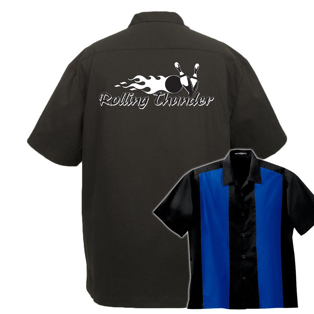 Rolling Thunder Classic Retro Bowling Shirt - The Player - Includes Embroidered Name