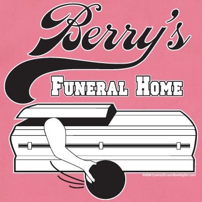 Berry's Funeral Home - Classic Retro Pink Bowling Shirt - Classic  - Includes Embroidered Name #119