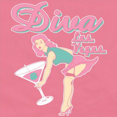 Diva Las Vegas - Classic Retro Pink Bowling Shirt - Classic  - Includes Embroidered Name #155