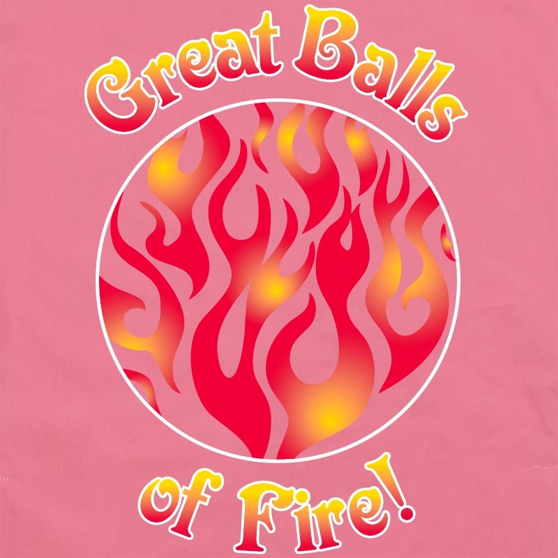 Great Balls of Fire - Classic Retro Pink Bowling Shirt - Classic  - Includes Embroidered Name