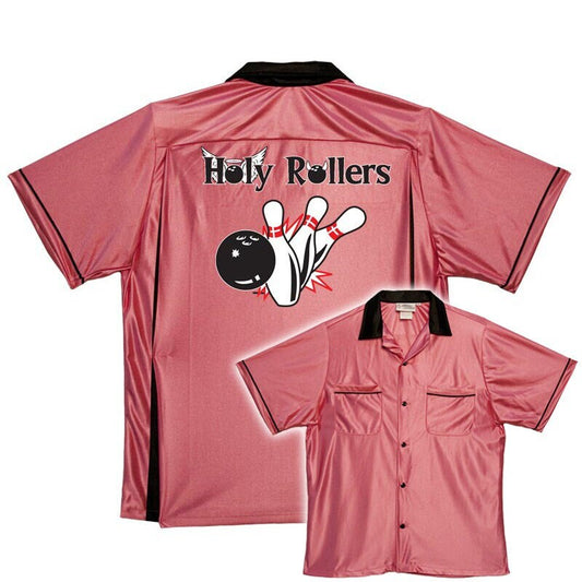 Holy Rollers - Classic Retro Pink Bowling Shirt - Classic  - Includes Embroidered Name