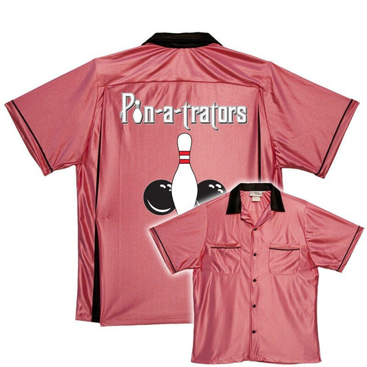Pin-A-Trators - Classic Retro Pink Bowling Shirt - Classic  - Includes Embroidered Name