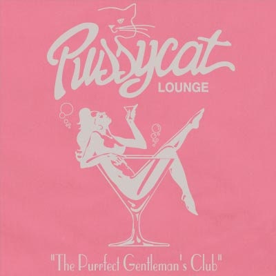 Pussycat Lounge - Classic Retro Pink Bowling Shirt - Classic  - Includes Embroidered Name