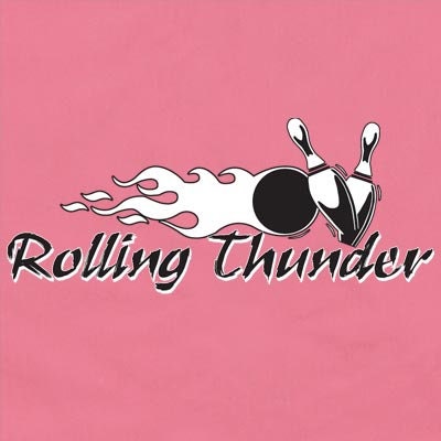 Rolling Thunder - Classic Retro Pink Bowling Shirt - Classic  - Includes Embroidered Name