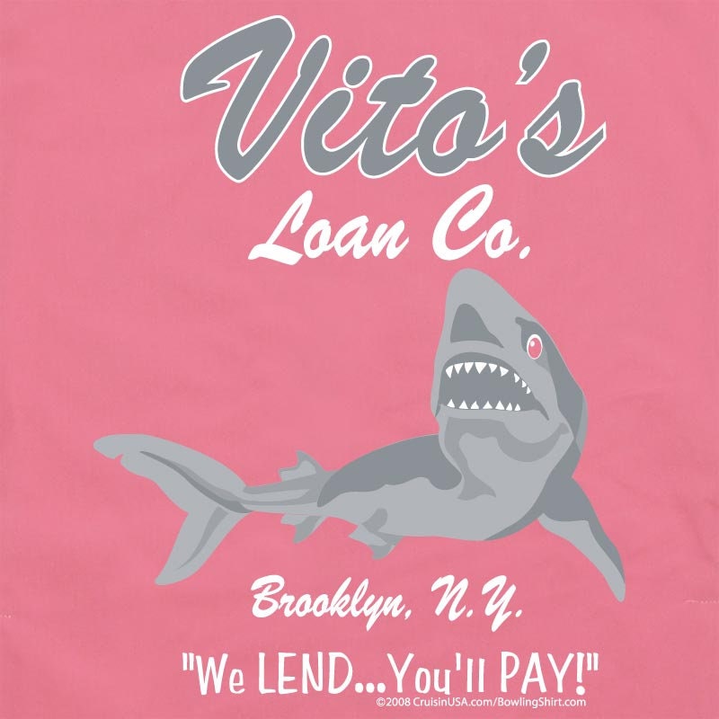 Vito's Loan Co. - Classic Retro Pink Bowling Shirt - Classic  - Includes Embroidered Name