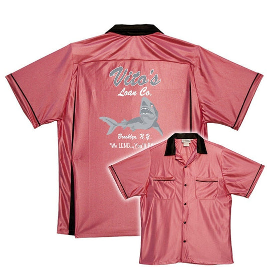 Vito's Loan Co. - Classic Retro Pink Bowling Shirt - Classic  - Includes Embroidered Name