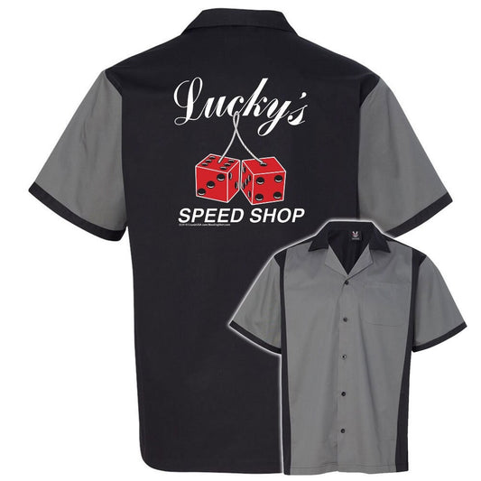 Lucky's Speed Classic Retro Bowling Shirt - Retro Two - Includes Embroidered Name