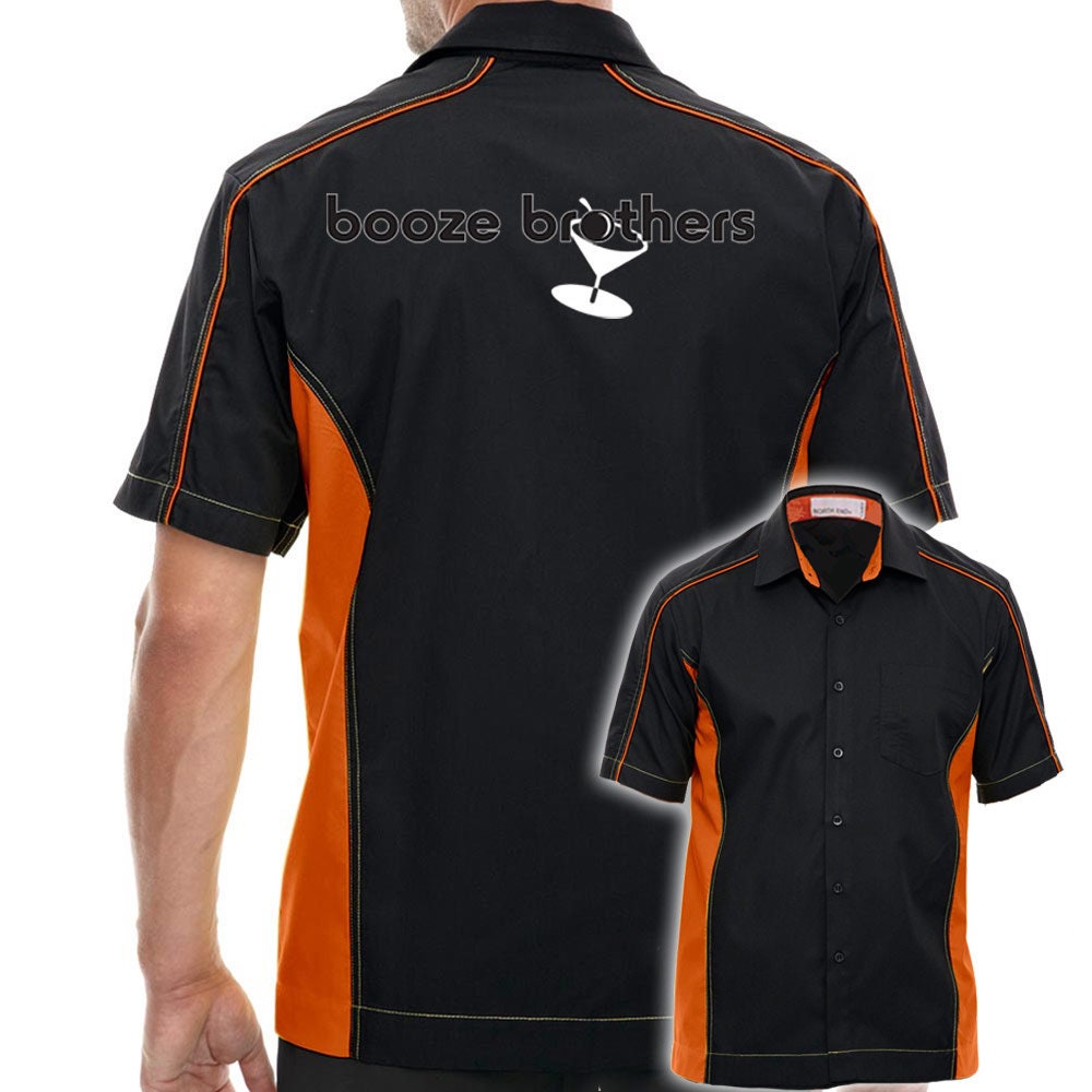 Booze Brothers Classic Retro Bowling Shirt - The Muckler - Includes Embroidered Name