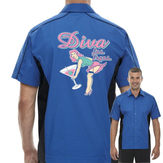 Diva Las Vegas Classic Retro Bowling Shirt - The Muckler - Includes Embroidered Name #155