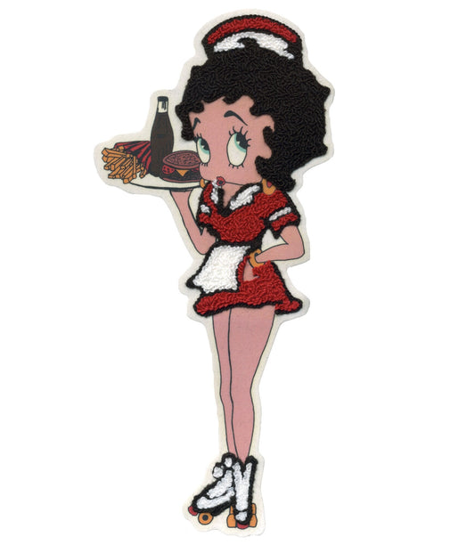 12" Betty Boop Carhop Waitress - Hand Sewn Chenille Patch