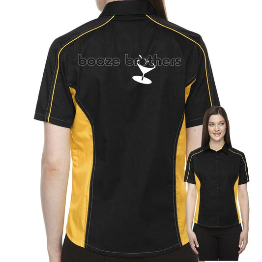Booze Brothers Classic Retro Bowling Shirt- The Muckler (Ladies) - Includes Embroidered Name