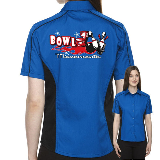 Bowl Movements Classic Retro Bowling Shirt- The Muckler (Ladies) - Includes Embroidered Name #121