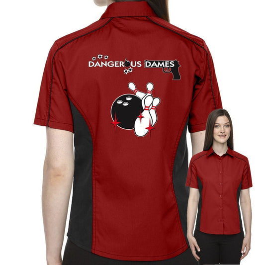 Dangerous Dames Classic Retro Bowling Shirt- The Muckler (Ladies) - Includes Embroidered Name