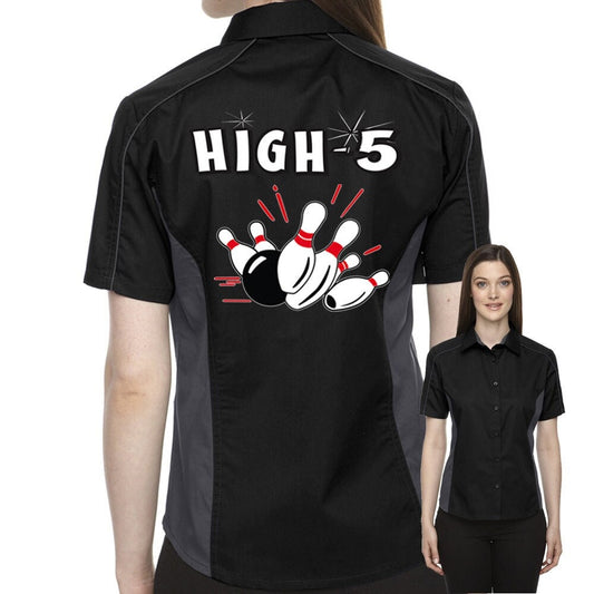 High 5 Classic Retro Bowling Shirt- The Muckler (Ladies) - Includes Embroidered Name #126/127