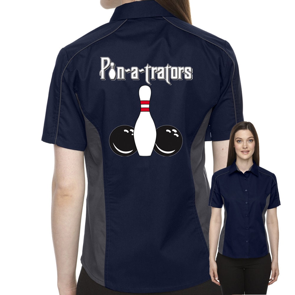 Pin-A-Trators Classic Retro Bowling Shirt - The Muckler (Ladies) - Includes Embroidered Name